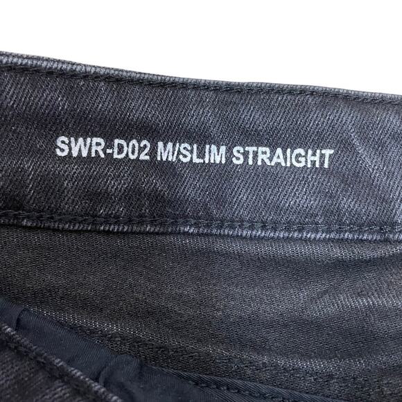 Six Week Residency Black Vintage Desert Dust Slim Straight Denim Men's Sz 32 NWT - Picture 6 of 12